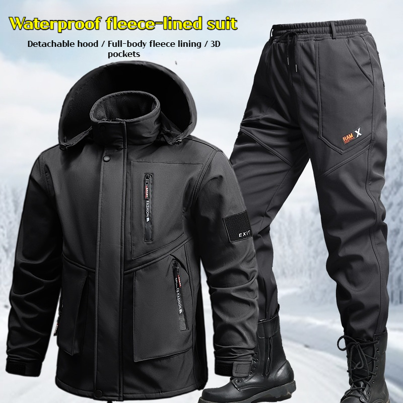 Outdoor Sport Winter Jacket - Męski Zestaw Roboczy Zimowy: Gruba, Wodoodporna