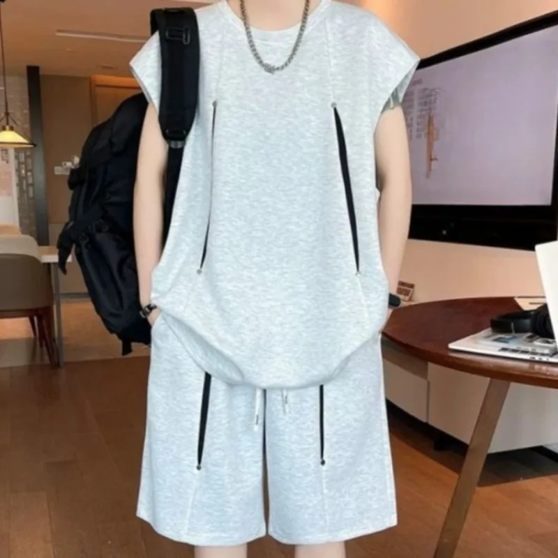 Outdoor Sports Outfit - Młodzieżowy letni lekki męski zestaw dwuczęściowy: