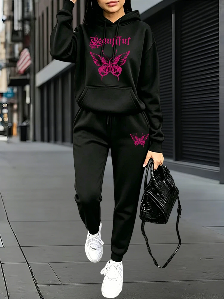 Outdoor Sports Outfit - Jesienno-zimowe codzienne sportowe zestawy dresowe: bluzy