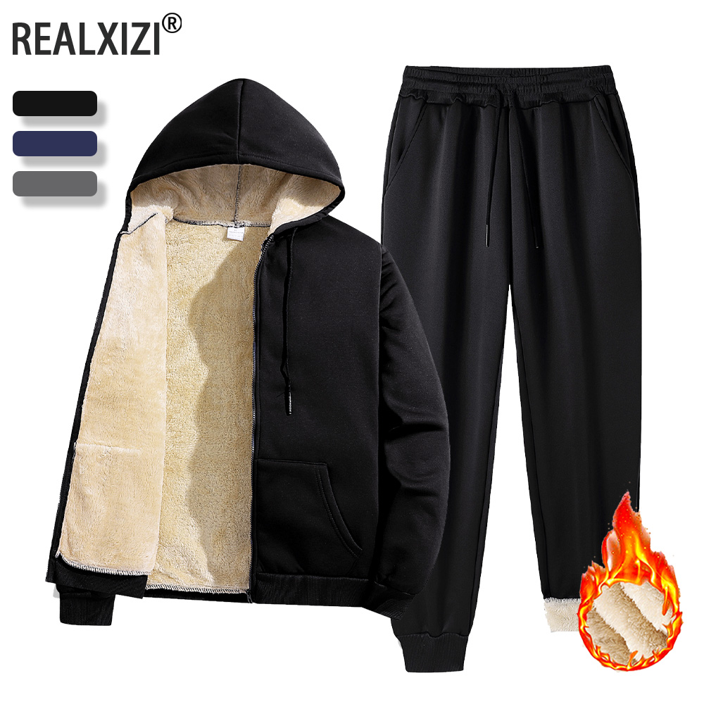 Outdoor Sport Winter Jacket - Męskie dresy zimowe z wełny jagnięcej,