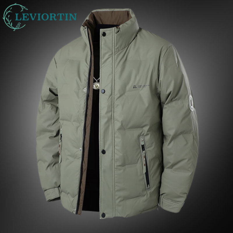 Outdoor Sport Winter Jacket - Męska kurtka puchowa z białego kaczy