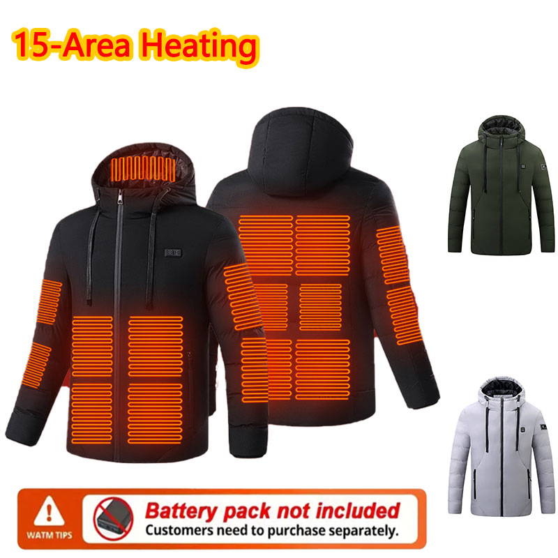 Outdoor Sport Winter Jacket - Kurtka zimowa z podgrzewaniem, 15 stref