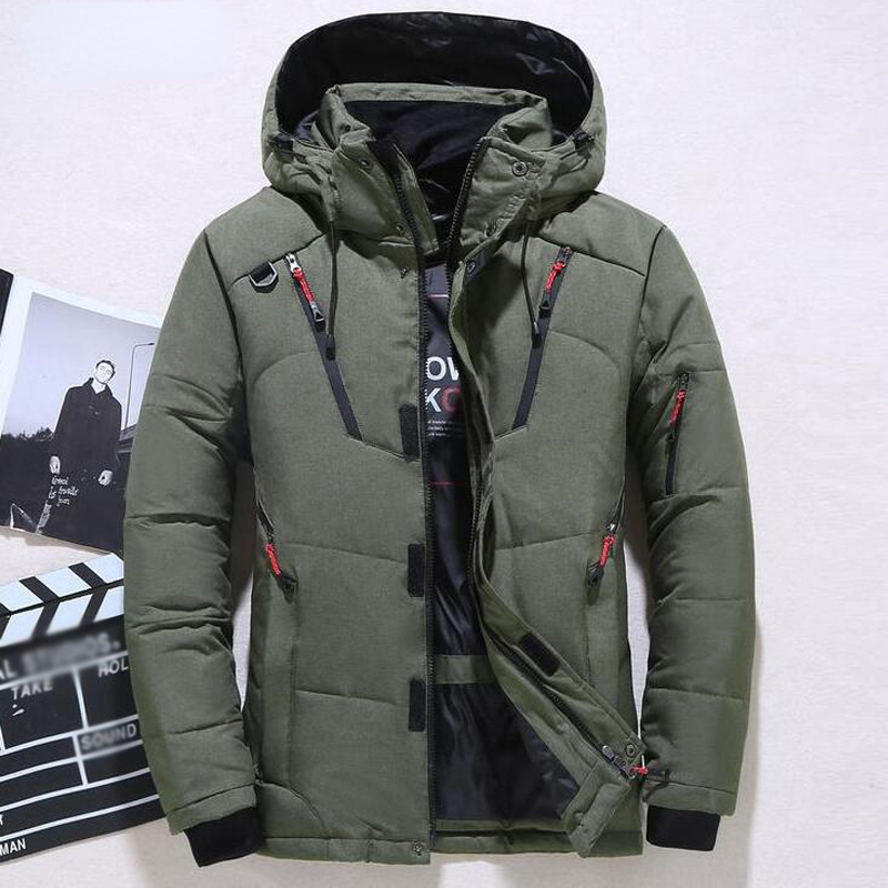 Outdoor Sport Winter Jacket - Męska kurtka puchowa zimowa z kapturem,