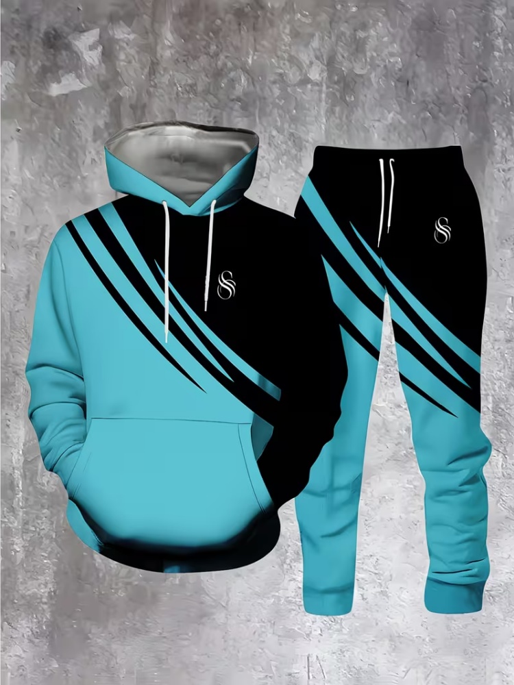 Męski dwuczęściowy dres, modny – Outdoor Sports Outfit recenzja i cena