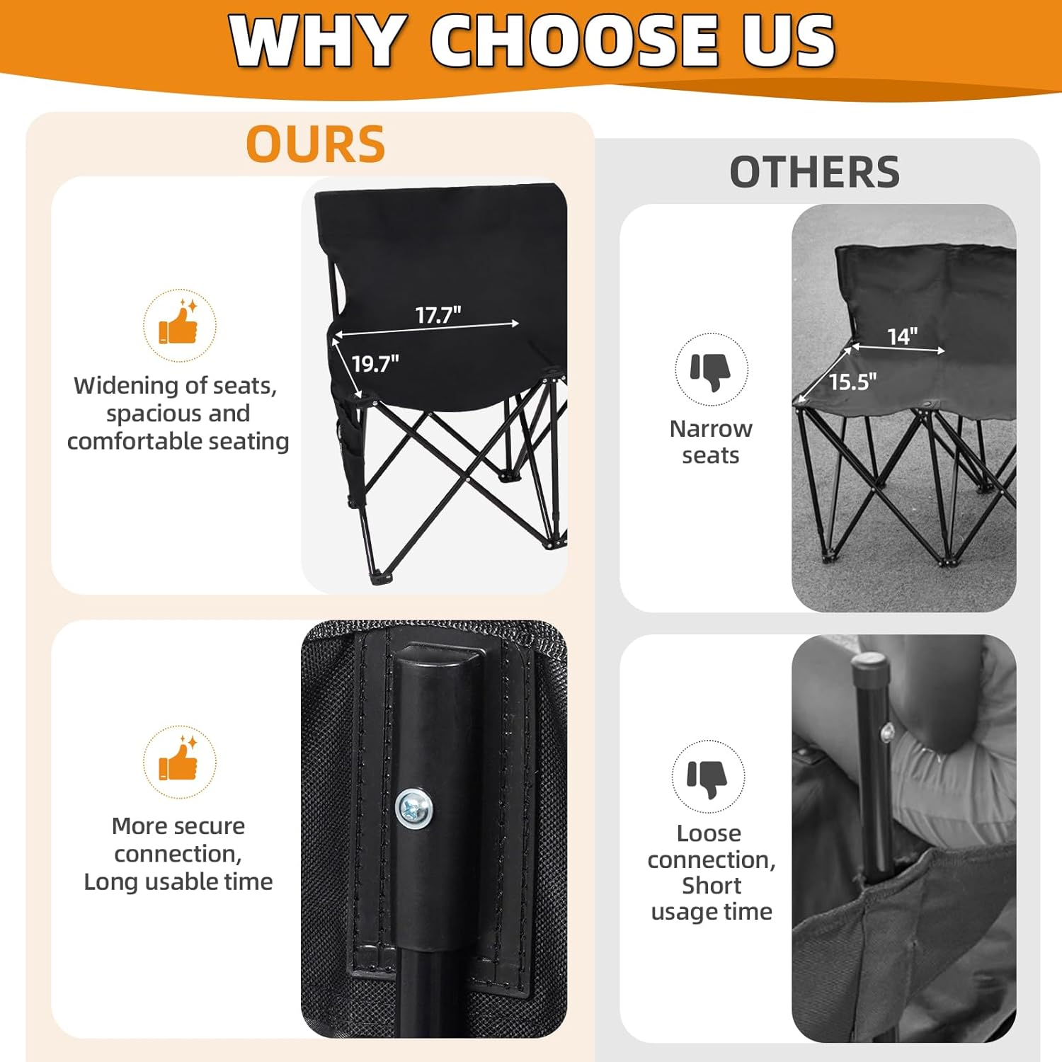 Przenośna składana czarna ławk – Outdoor Sport Bench recenzja i cena